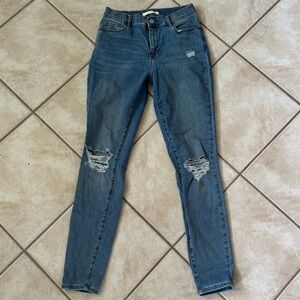 PacSun Women's Blue Distressed Jeans